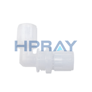 PFA Panel Mount 90 Degree Elbow Flared Type