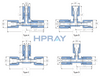 PFA Tee Space-Saving Flared Type