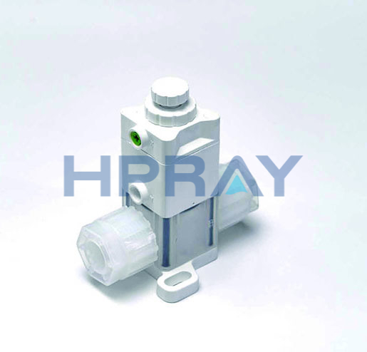PFA Pneumaticsquare Diaphragm Valve With Flow Adjustment Function