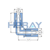 PFA 90 Degree Elbow Flared Type