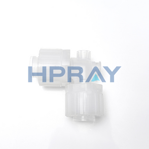 PFA 90 Degree Elbow Dual Space-Saving Sleeve-Insert Type